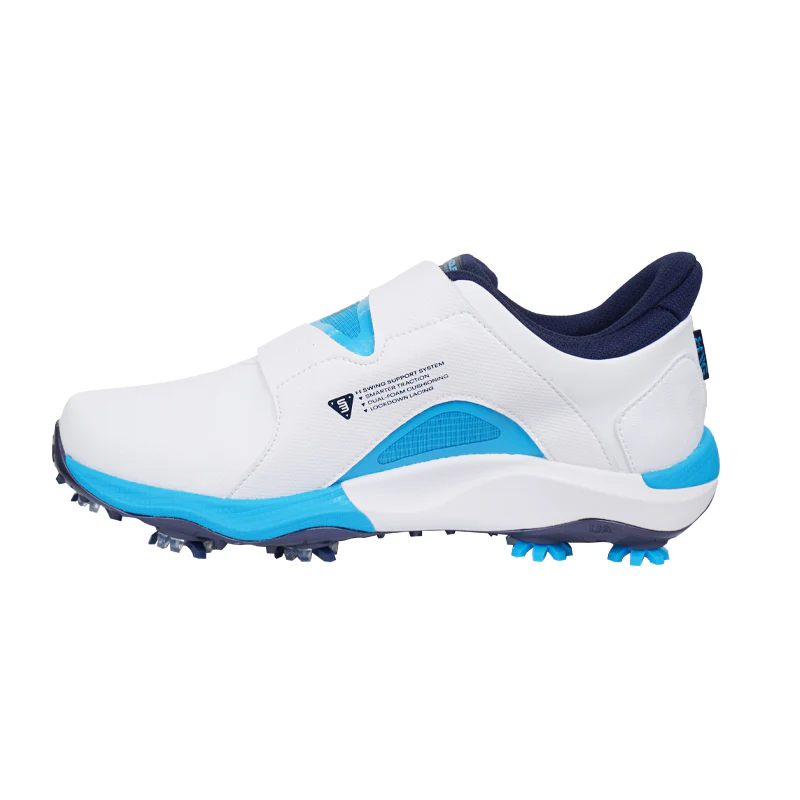 Drive Pro BOA Men's Spiked Shoes (White/Navy) - Image 3